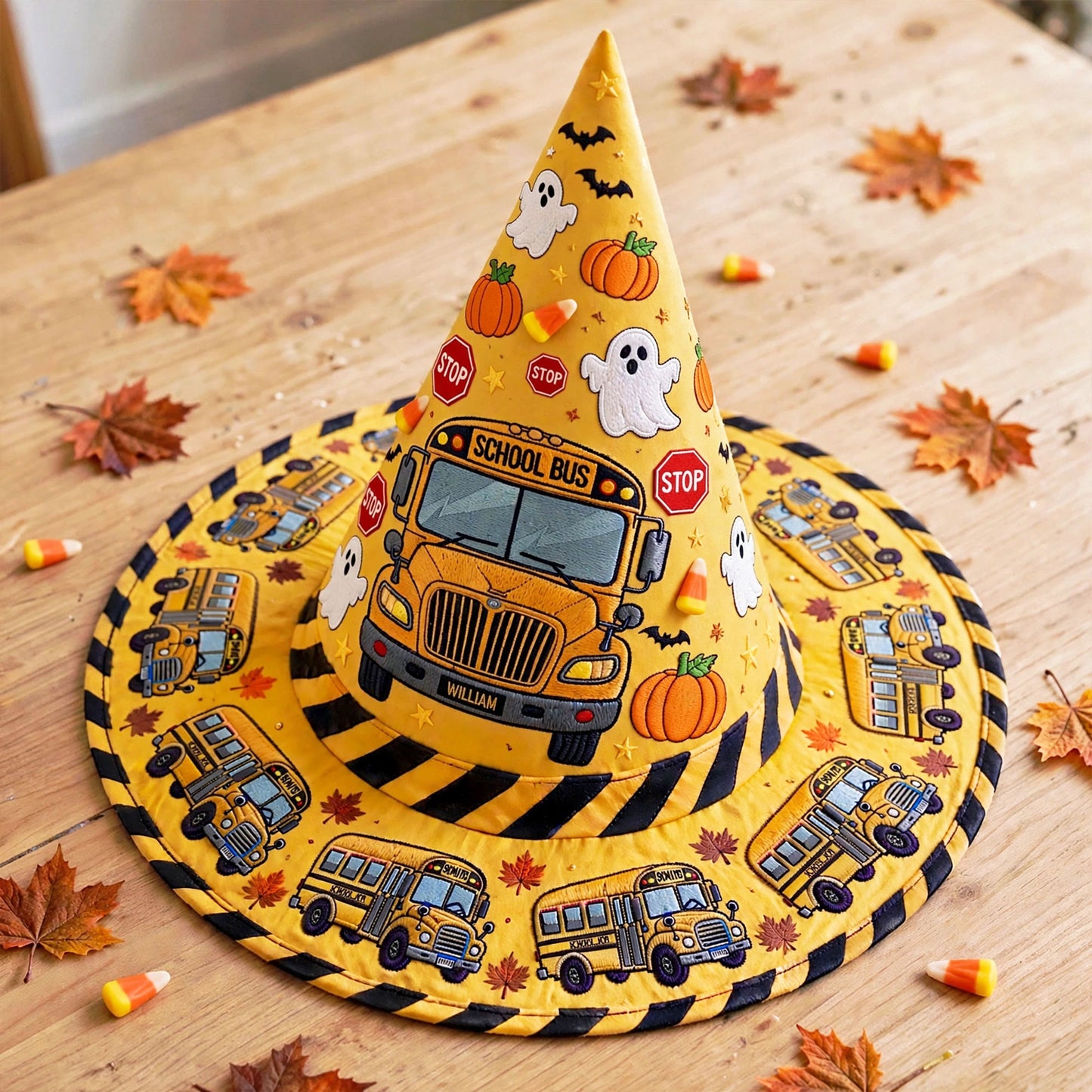 Personalized School Bus Driver Witch Hat NPND6240801
