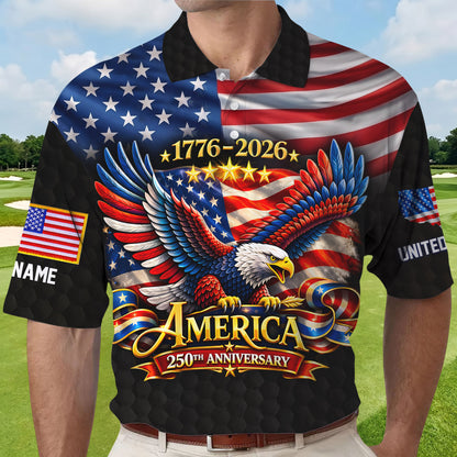 Personalized United States 250th Anniversary Polo Shirt UKNT6170401