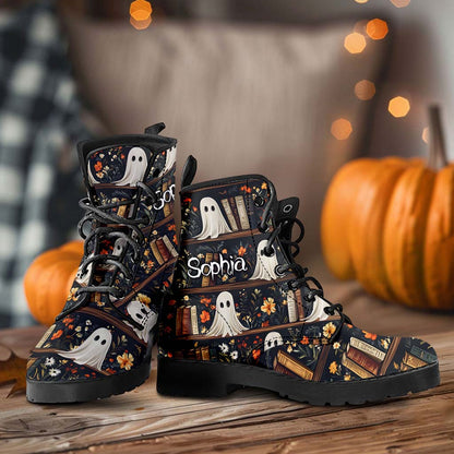 Personalized Beautiful Witchy Leather Boots Halloween QFTD5210802