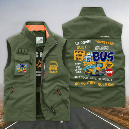 Custom School Bus Driver Multi-Pocket Vest UKTD6200301