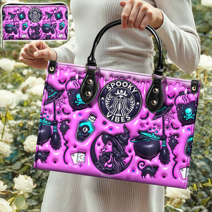 Witch Halloween Leather Handbag UKNT5110901