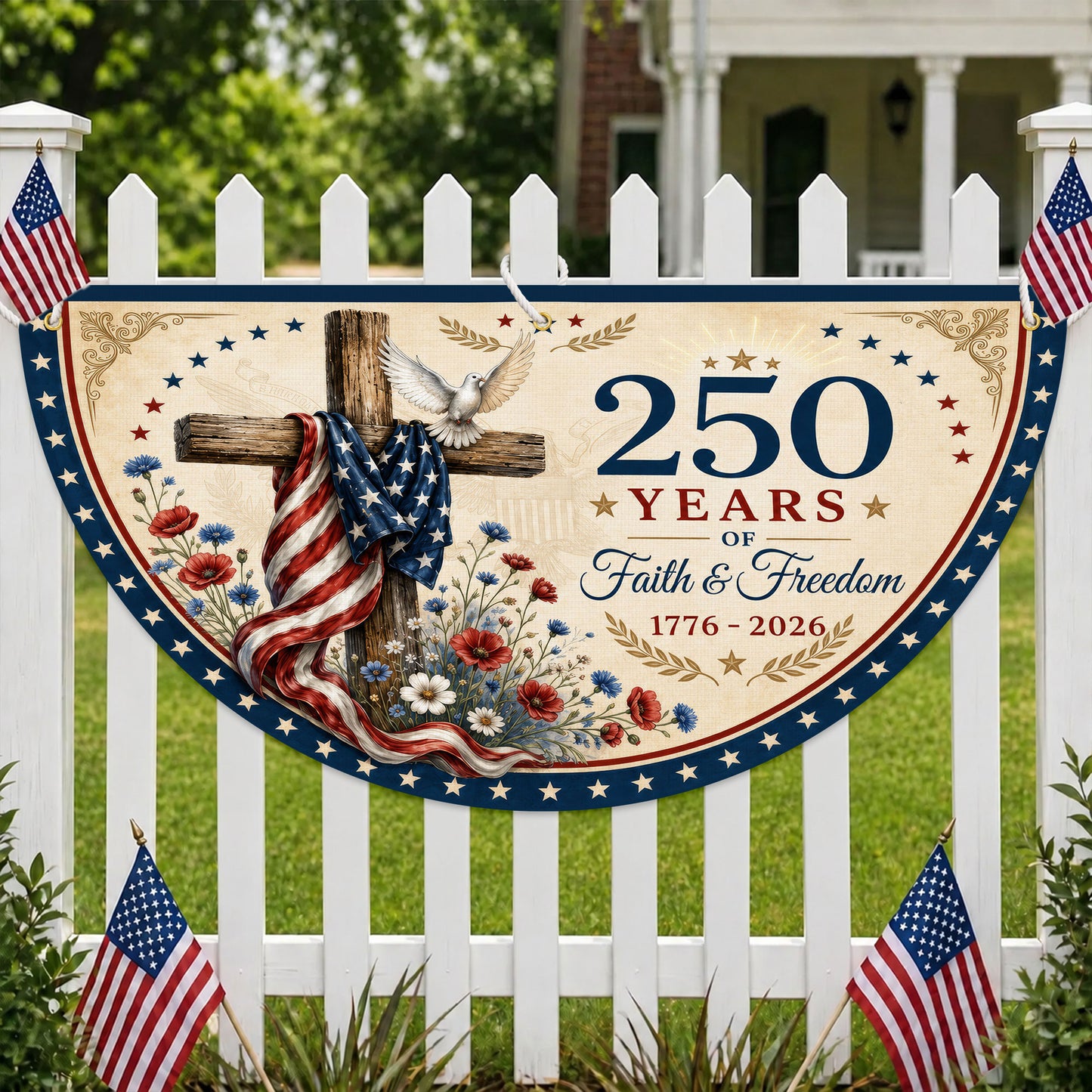 Personalized 250th Semi Circle Banner NPNT6180603