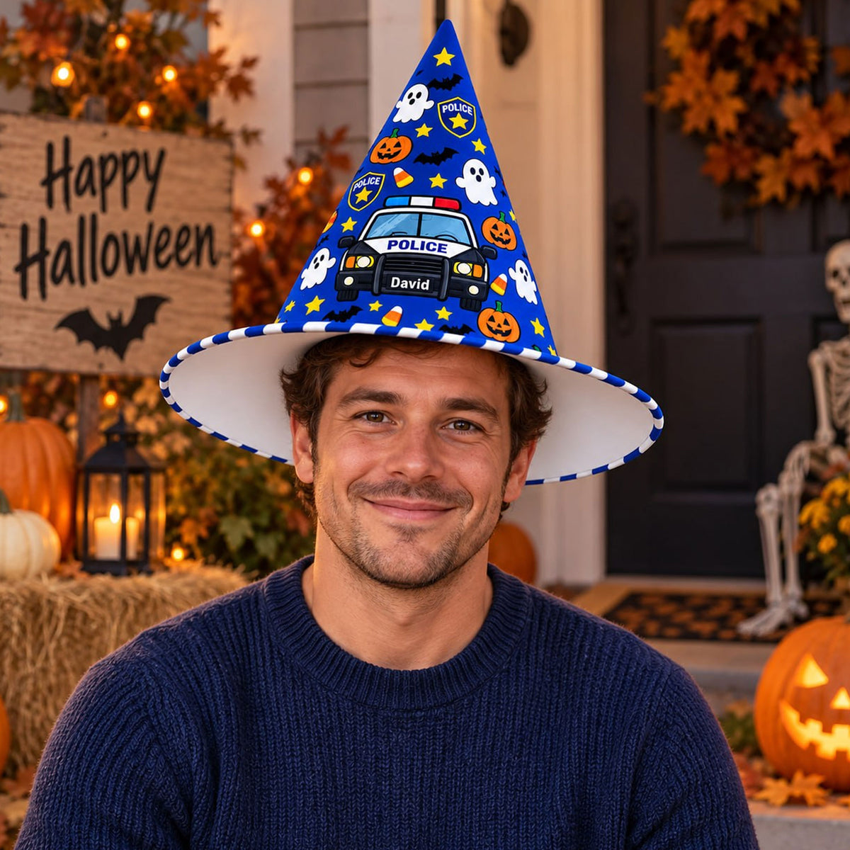 Personalized Police Witch Hat UKND6040910