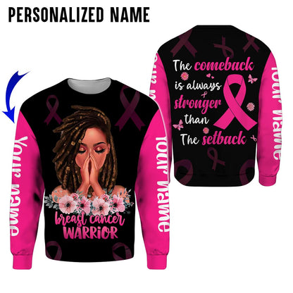 Custom Name Breast Cancer 3D All Over Printed Clothes UKAA3080801