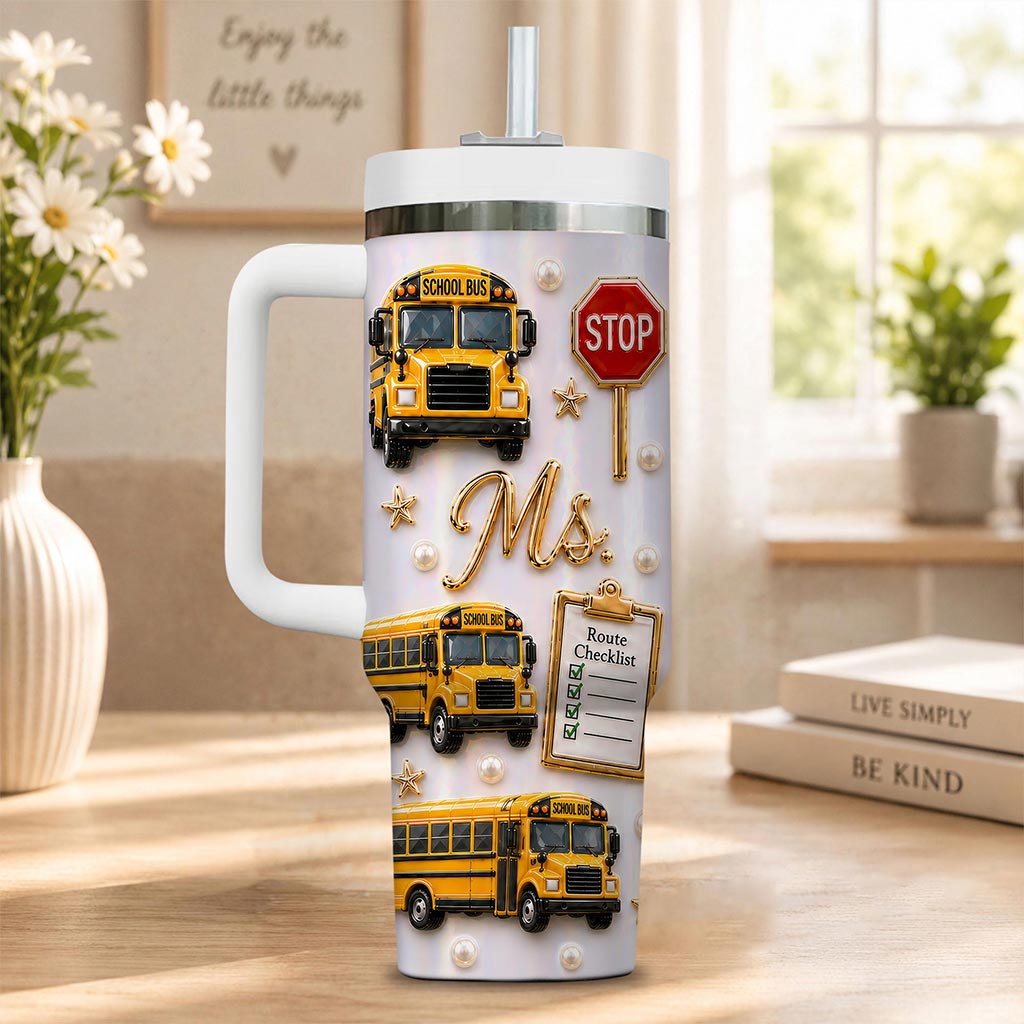 Personalized School Bus Driver 40 Oz Tumbler NPHA6010701