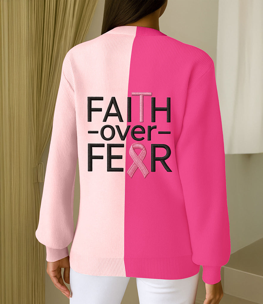 Breast Cancer Knitted Cardigan UKTO5270904