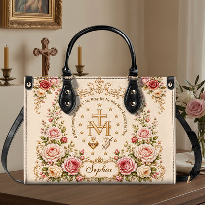 Miraculous Medal Handbag And Wallet, Virgin Mary Handbag And Wallet, Marian Cross PMTD6240606