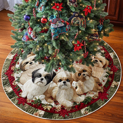 Shih Tzu Christmas Tree skirt UKPY5051102