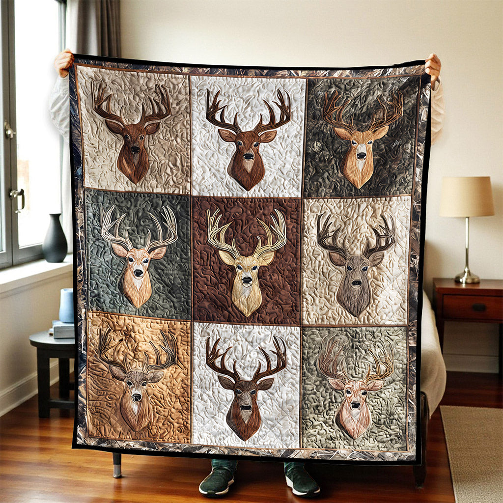 Deer Hunting Quilted Blanket QFNT5281001