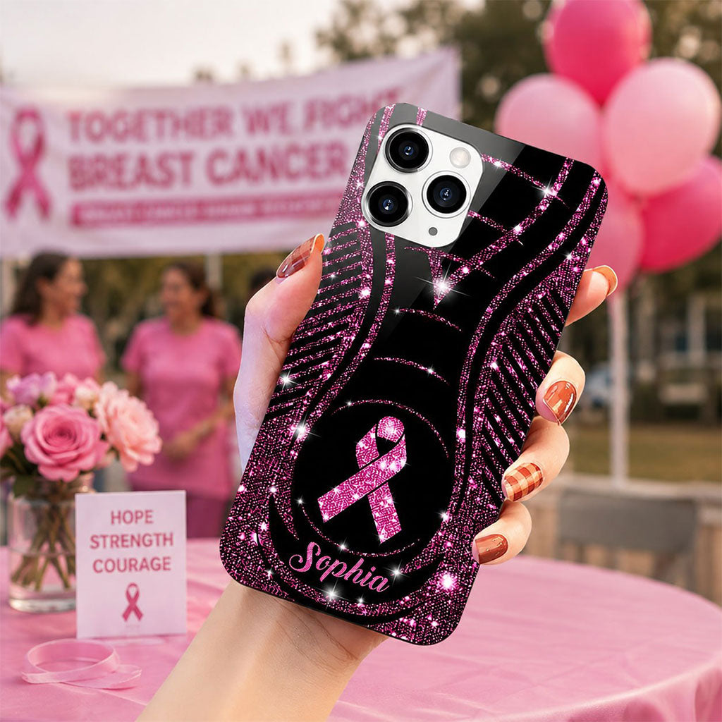 Custom Name Breast Cancer Awareness Phone Case UKHA4260303