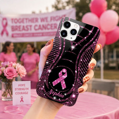 Custom Name Breast Cancer Awareness Phone Case UKHA4260303