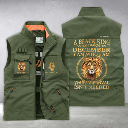 (CHECK SIZE CHART) Personalized  December Guy Multi-Pocket Vest UKHA6240306