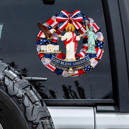 America 250th Anniversary Bald Eagle Patriotic - Personalized Sticker THHA6150402