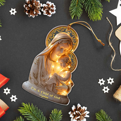 Custom 2D Flat Virgin Mary And Baby Jesus Acrylic Ornament UKTO5141004