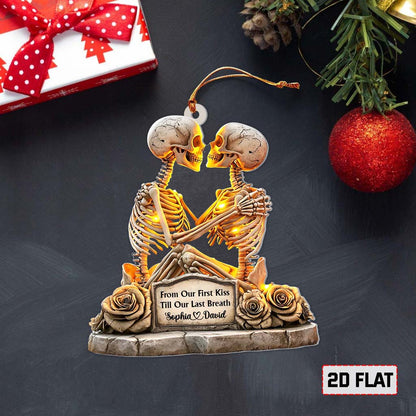 Personalized From Our First Kiss Till Our Last Breath Couples Acrylic Ornament UKHM5141006