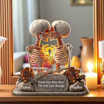 Personalized From Our First Kiss Till Our Last Breath Couples Acrylic Plaque UKHM5141007