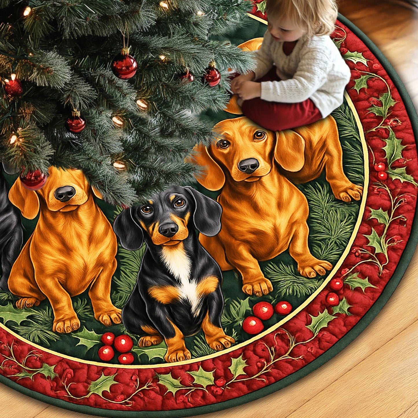 Dachshund Christmas Tree Skirt UKHH5171002
