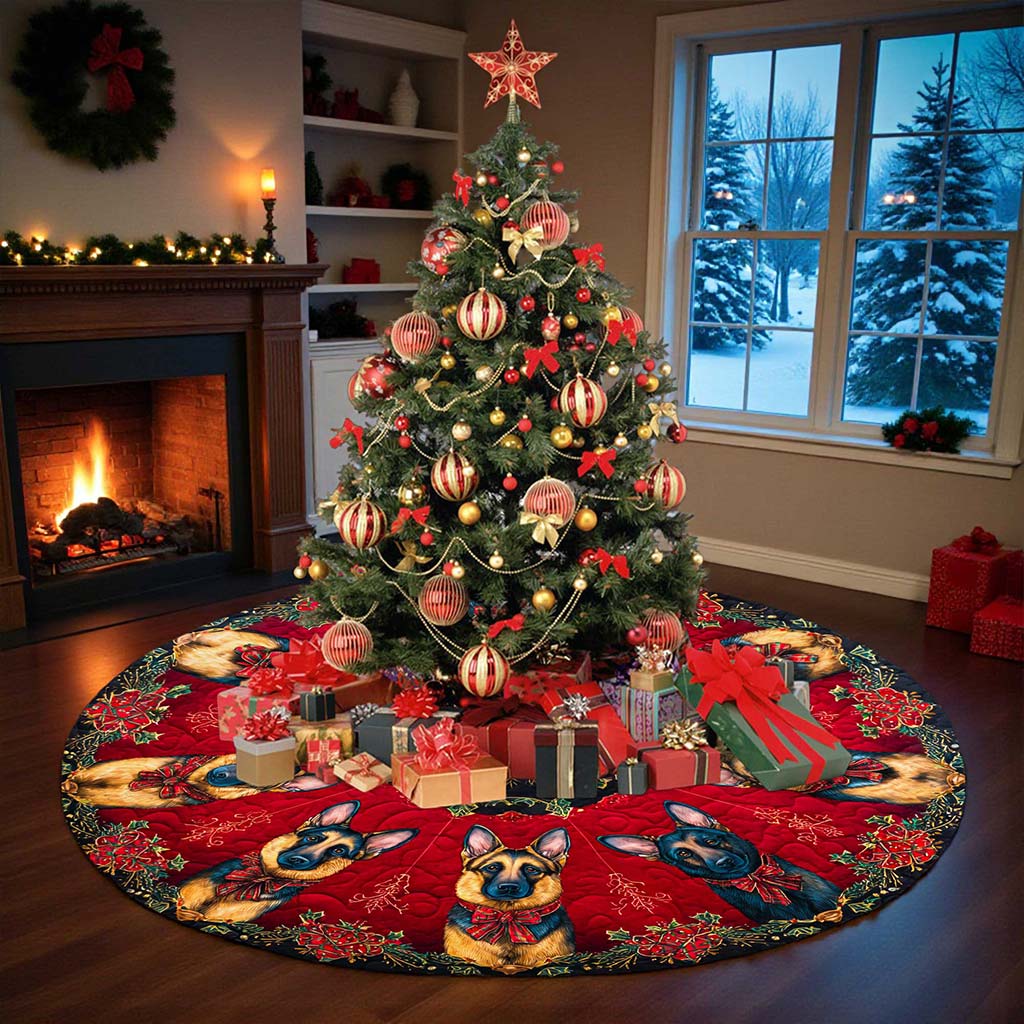 German Shepherd Christmas Tree Skirt UKHA5251004