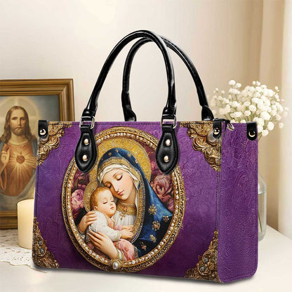 Virgin Mary And Baby Jesus PU Leather Handbag Gift For Women UKND5110902