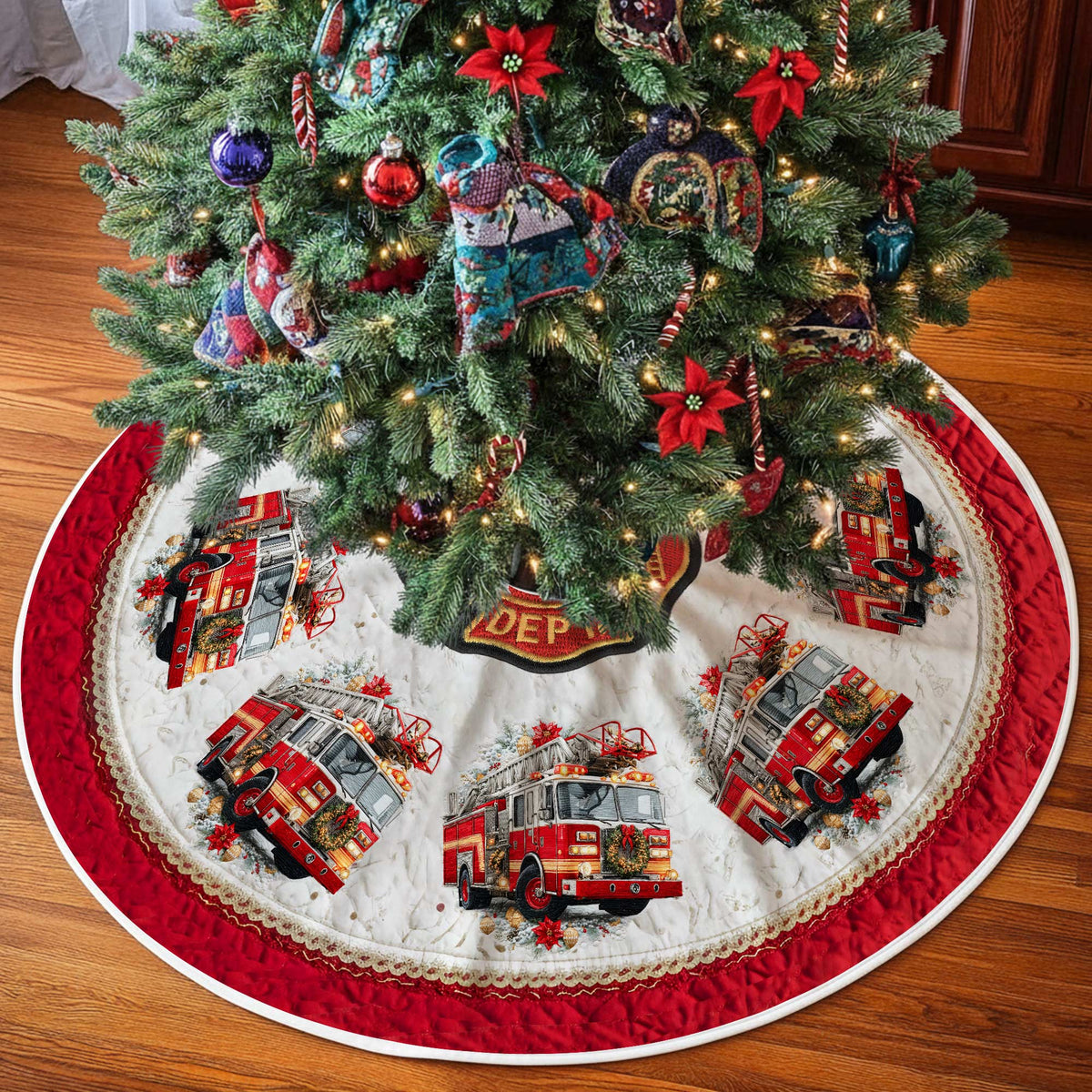 Firefighter Christmas Tree Skirt QFPY5241003