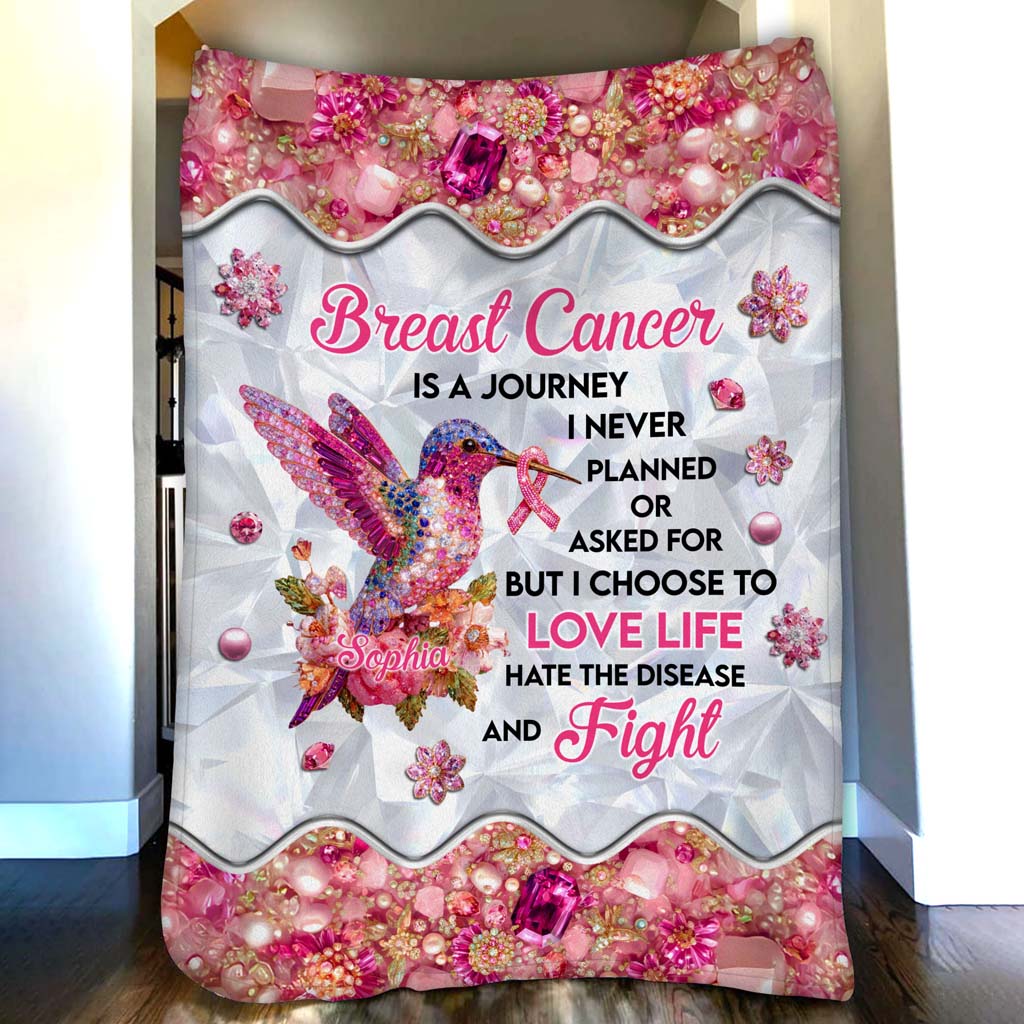 Personalized Hummingbird Breast Cancer Blanket QFTD5080902