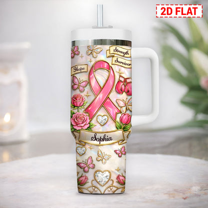 Personalized Breast Cancer Awareness 40 Oz Tumbler UKNT6070401
