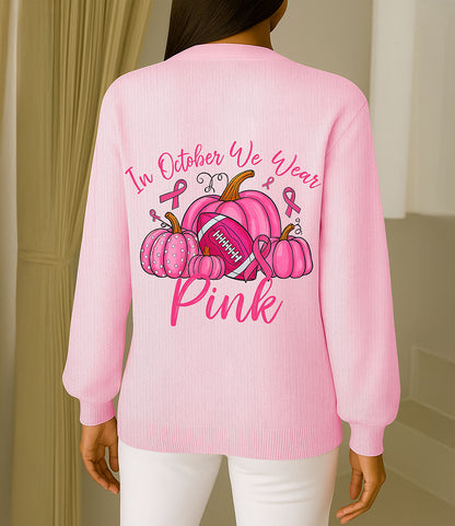 Custom Breast Cancer Knitted Cardigan UKTO5081003