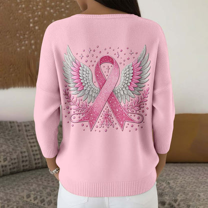 Personalized Breast Cancer Buttoned Cardigan Sweater QFTD5111002
