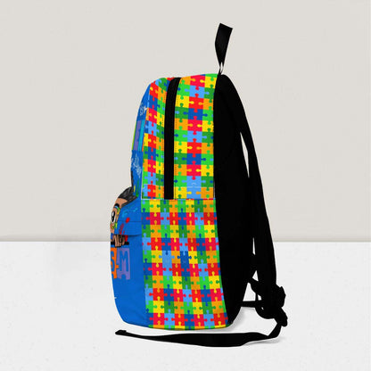 Personalized Backpack for Kids with Autism- Autism Awareness Bag - Back To School Bag for Autistic Child - Gift For Autistic Son QFHM4040703-DX