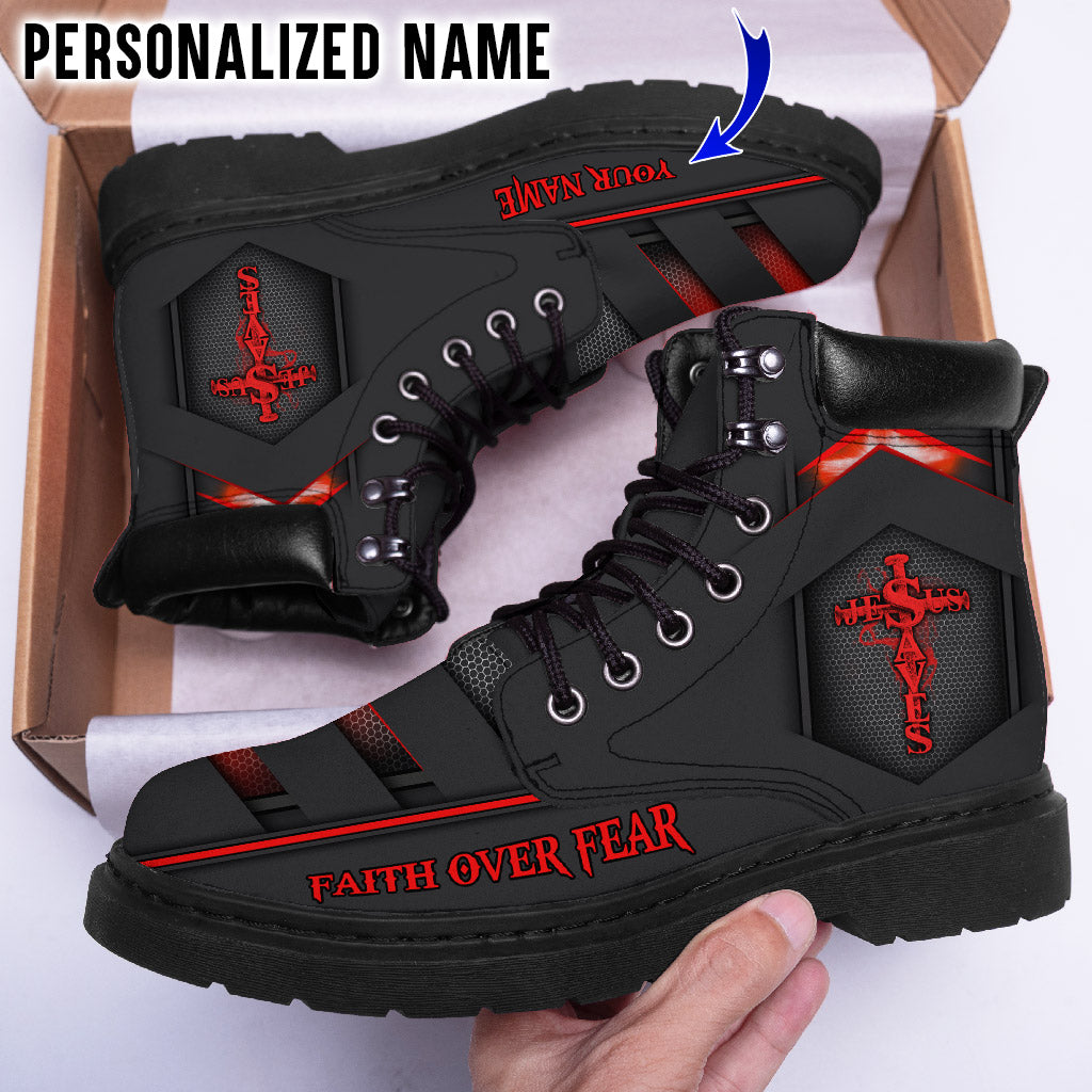 Jesus Saved My Life Faith Over Fear Jesus Boots UKHA3090602