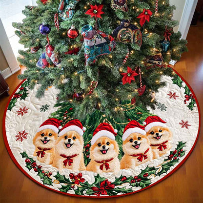 Pomeranian Christmas Tree Skirt UKND5291002