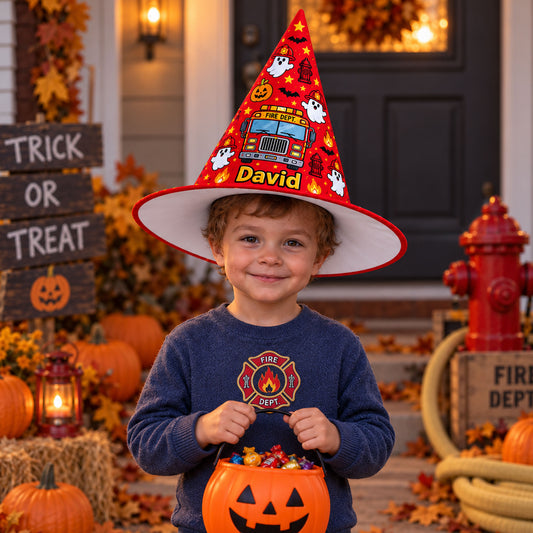 Personalized Firefighter Witch Hat UKND6040911