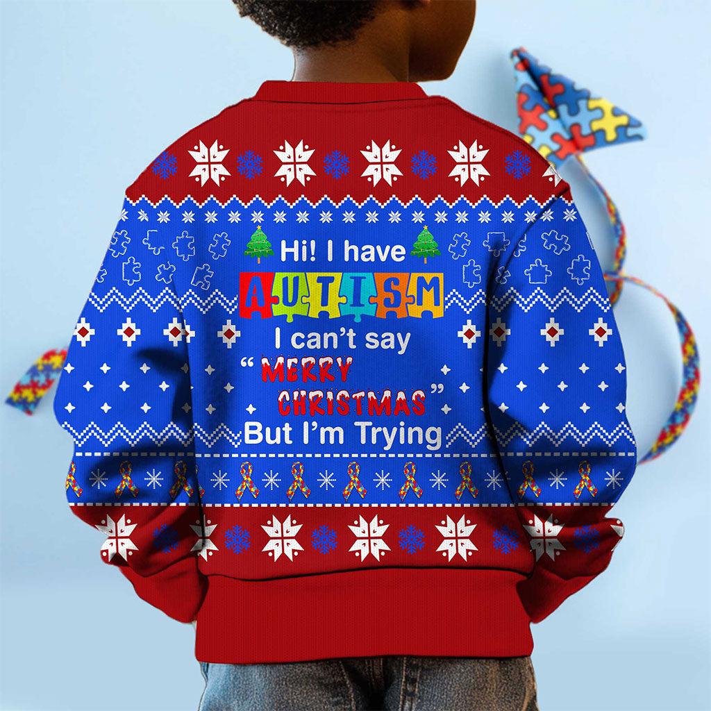 Personalized Christmas Christmas Sweater For Autism Kids, Holiday Special Needs Gift, Christmas Gift For Autistic Children, Xmas Gift For Autistic Girls, Autistic Boys QFTO4121002