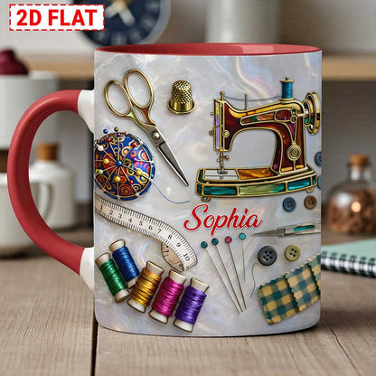 Custom Faux Stained Glass Sewing Ceramic Mug THUU6150102