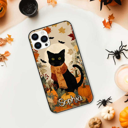 Custom Black Cat Halloween Phone Case UKTZ5110903