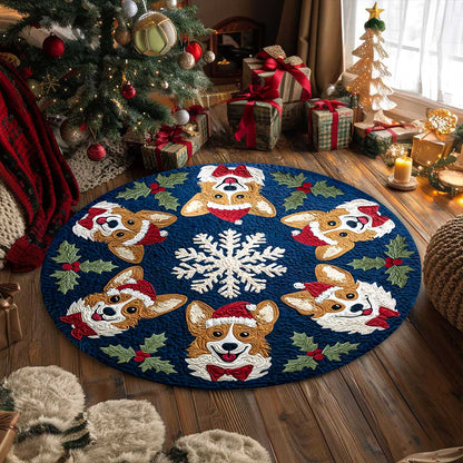 Dog Lover Christmas 3D Print Round Rug QFTZ5101001