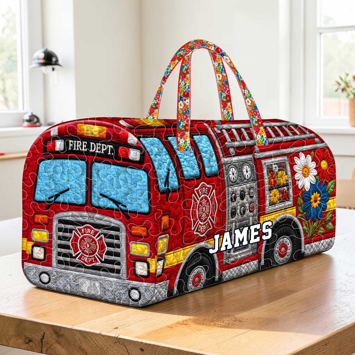 Custom Firefighter Quilted Duffle Bag THUU6050601