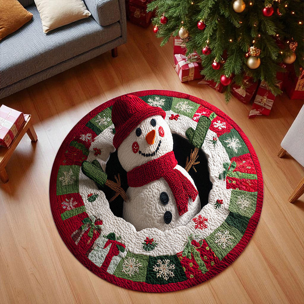 Christmas Optical Illusion Rug, Santa Claus 3D Effect Rug QFTZ5021007