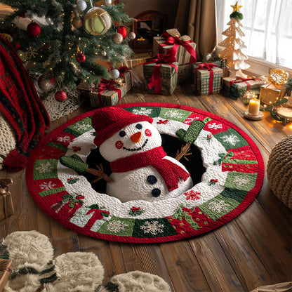 Christmas Optical Illusion Rug, Santa Claus 3D Effect Rug QFTZ5021007