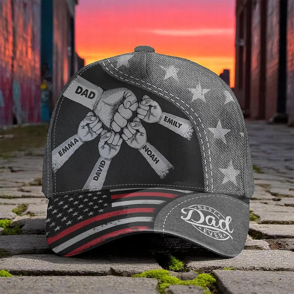 Personalized Fist Bump Daddy Classic Cap, Father's Day Gift For Dad UKHA6210404
