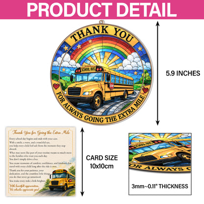 Bus Driver Appreciation Acrylic Suncatcher with Card QFTD6020701
