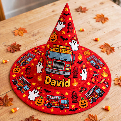 Personalized Firefighter Witch Hat UKND6040911