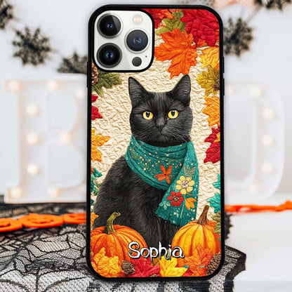 Custom Black Cat Halloween Phone Case UKHH5110901