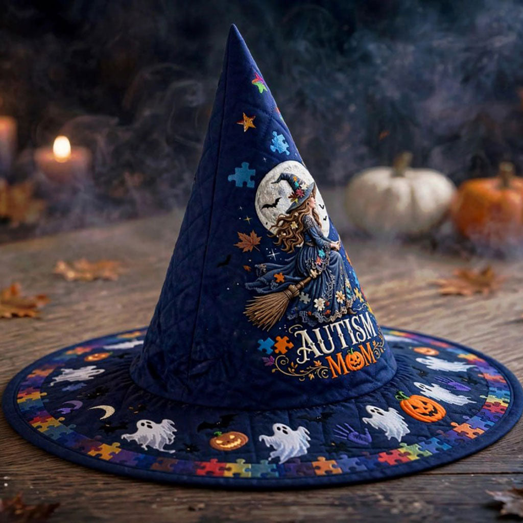 Autism Mom Quilted Witch Hat NPHA6080901