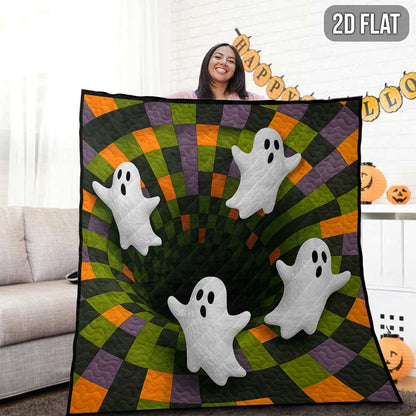 Ghost Halloween Quilted Blanket UKTD5071003