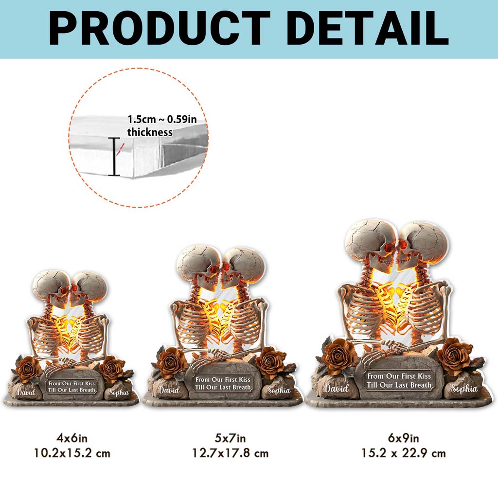 Personalized From Our First Kiss Till Our Last Breath Couples Acrylic Plaque UKHM5141007