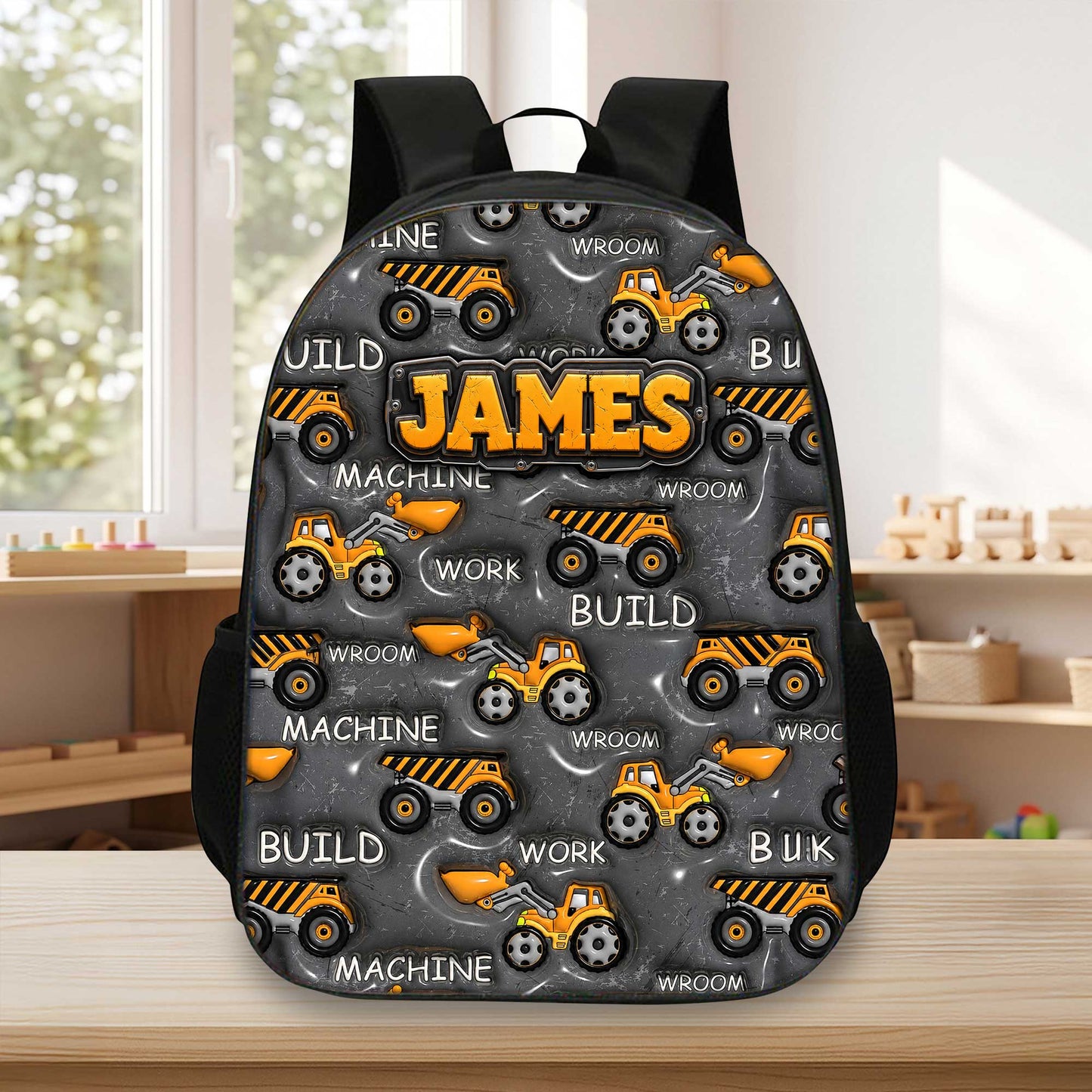 Personalized Inflat Construction Vehicles Backpack NPHA6030701