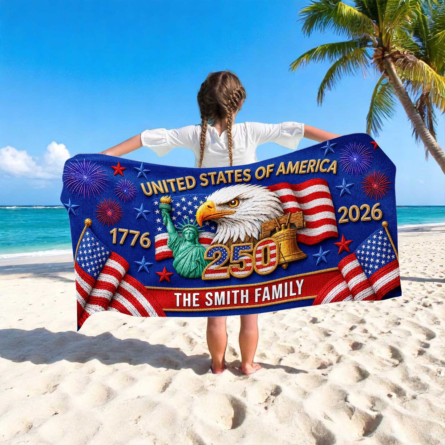 Custom 250th Beach Towel THHA6030602