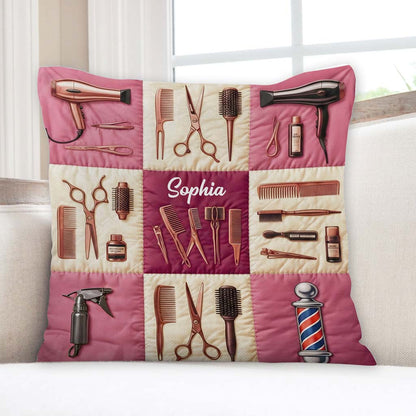 Custom Hair Stylist Linen Pillow THTD6200103