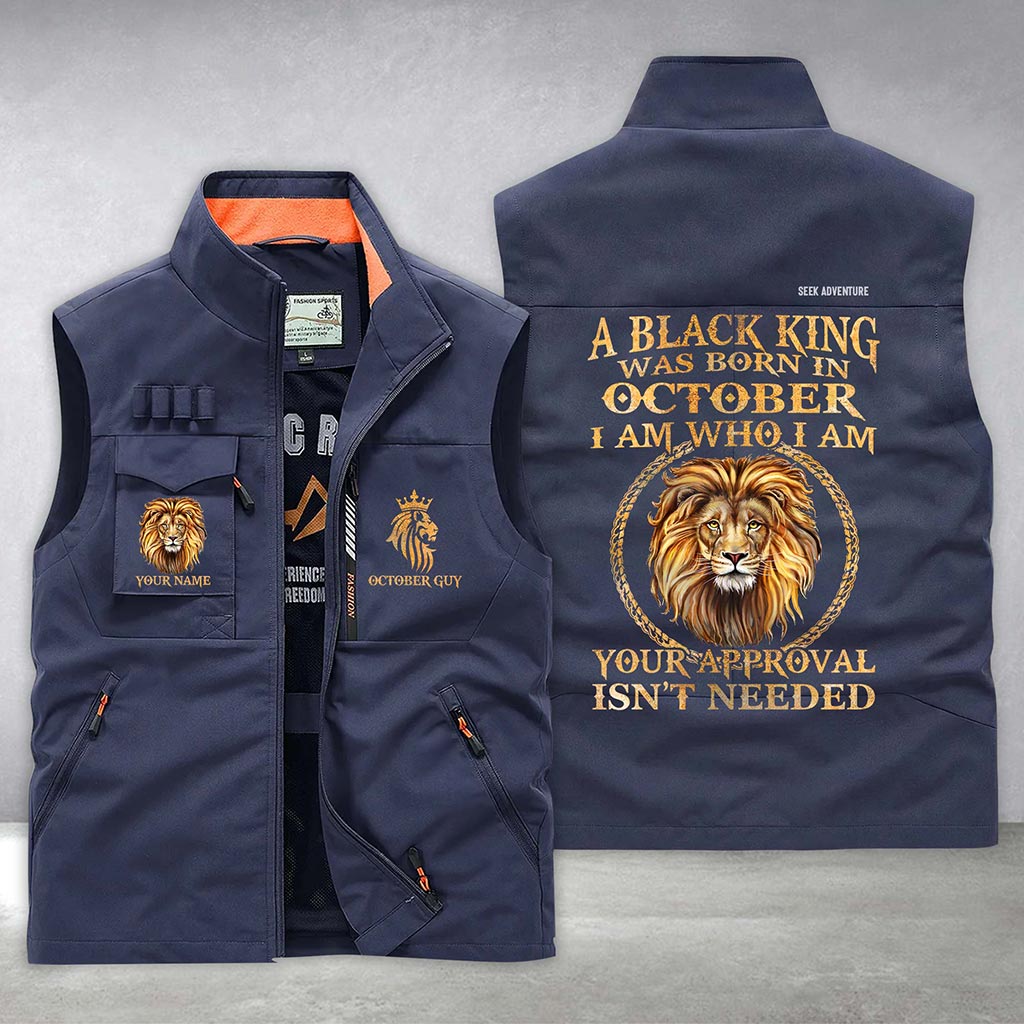 (CHECK SIZE CHART) Personalized October Guy Multi-Pocket Vest UKHA6240304